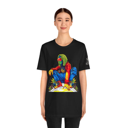 High Roller Rainbow Squat Cannabis T-Shirt - Premium 420 Psychedelic Street Art Colorful Lifestyle Statement Apparel"