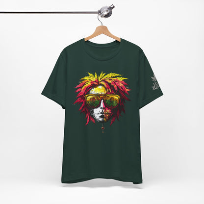 Rasta Cannabis Portrait Tee - Reggae Culture Art Design | High Roller