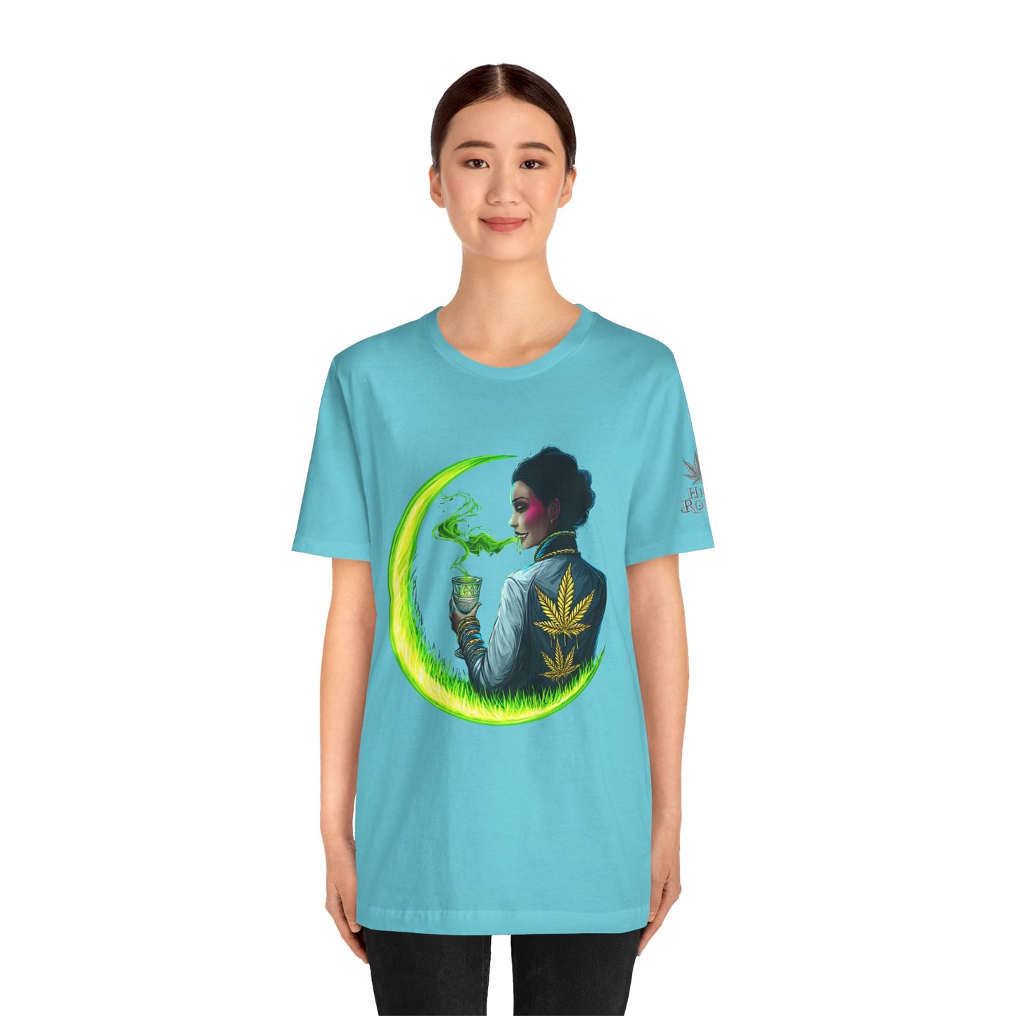 Cannabis Queen Commander T-Shirt - Premium Afrofuturistic 420 Lifestyle Apparel"