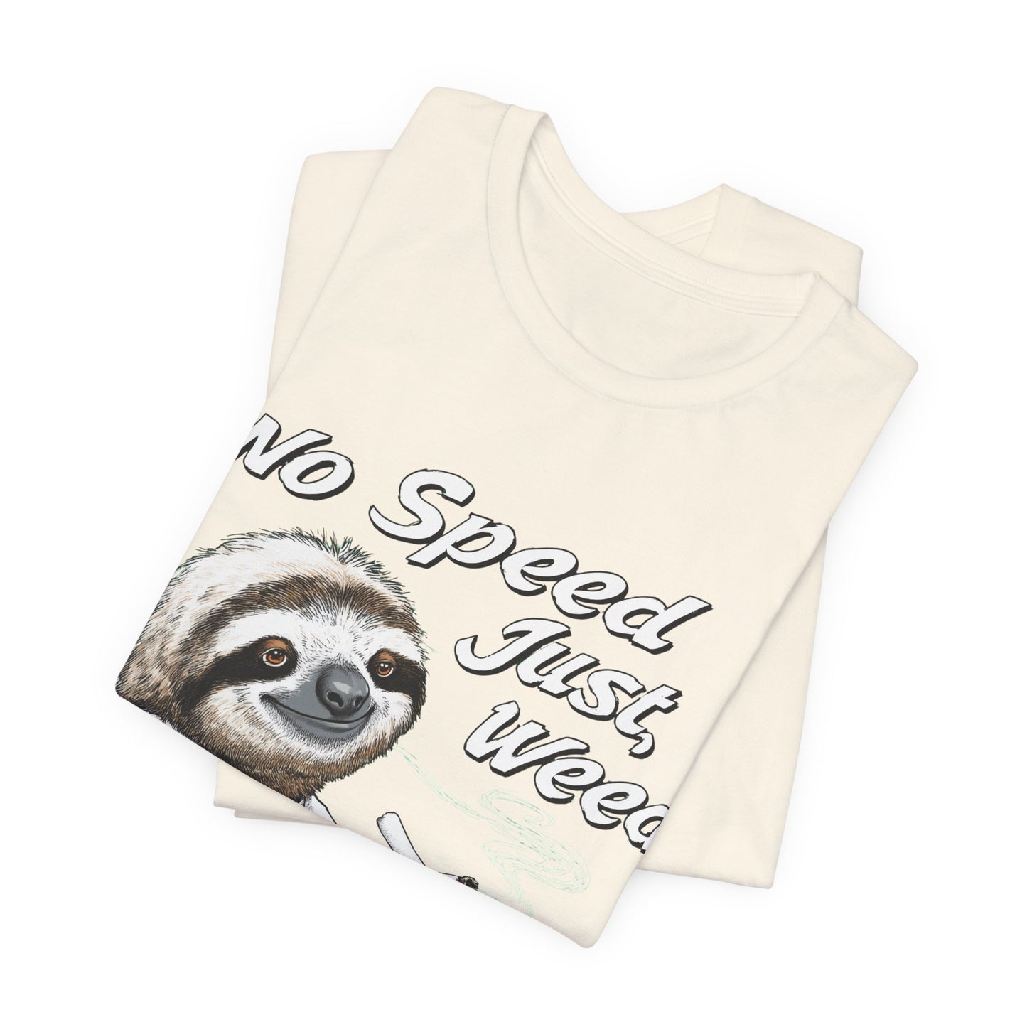 Slow Motion Tee - Premium Airlume Cotton Cannabis Culture Sloth Humor Art