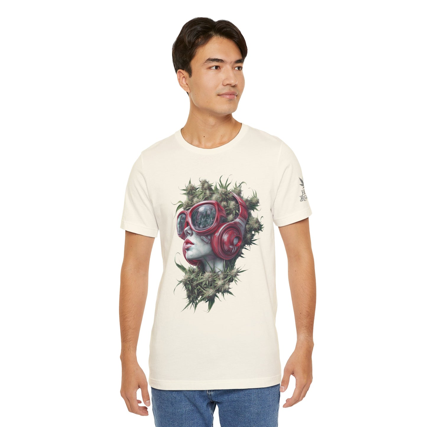 Vibes & Vision Tee - Premium Airlume Cotton Cannabis Culture Surreal Music Art