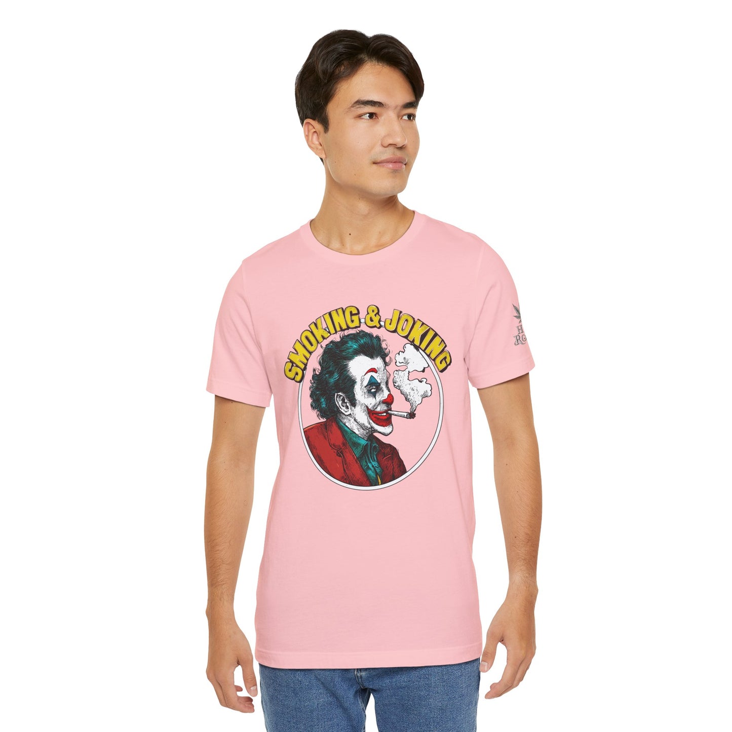 Smoking & Joking T-Shirt - Premium Airlume Cotton Cannabis Villain Pop Art Tee