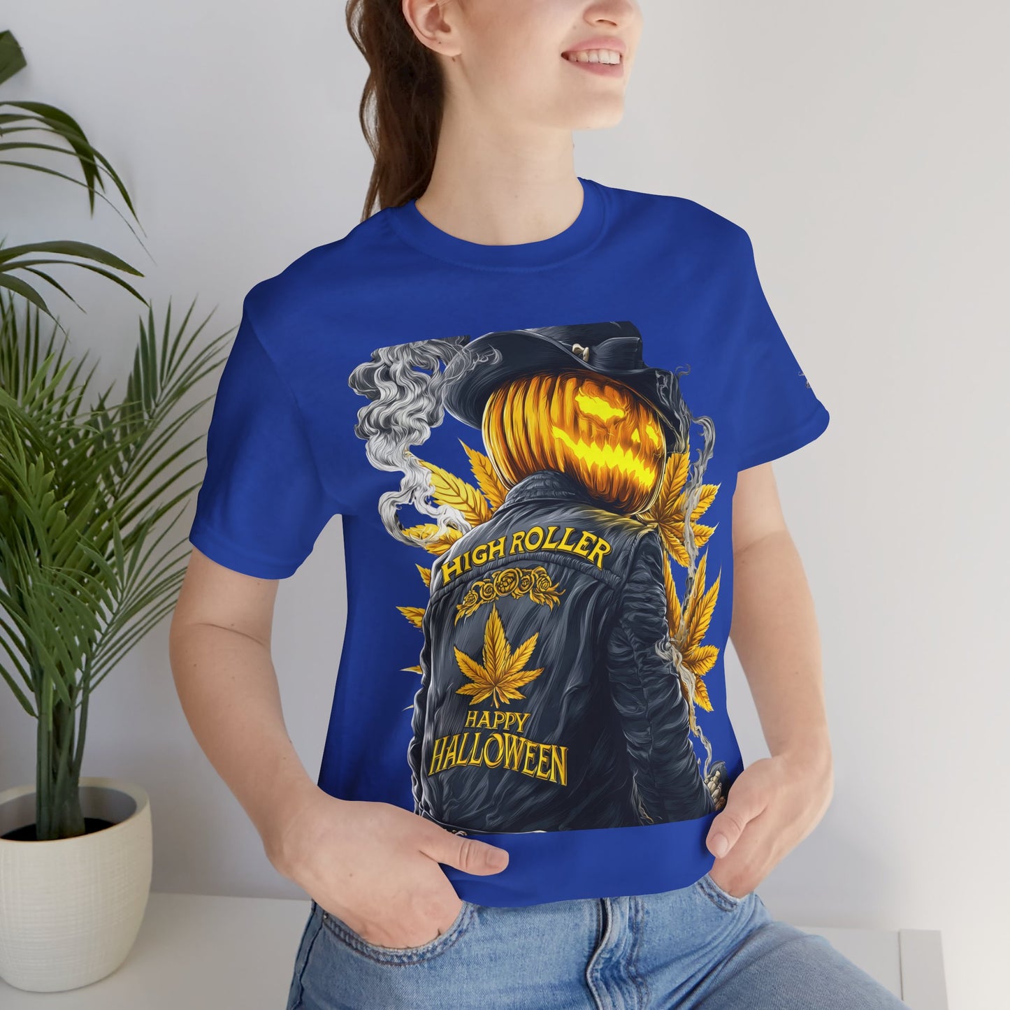 Halloween Witch Rider Cannabis T-Shirt - Premium Spooky 420 Biker Edition Apparel