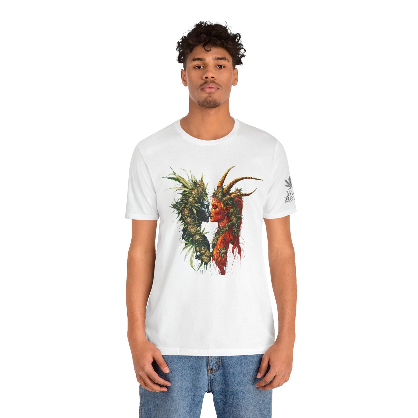 Sacred Union T-Shirt - Premium Airlume Cotton Cannabis Spirits Fantasy Art Tee