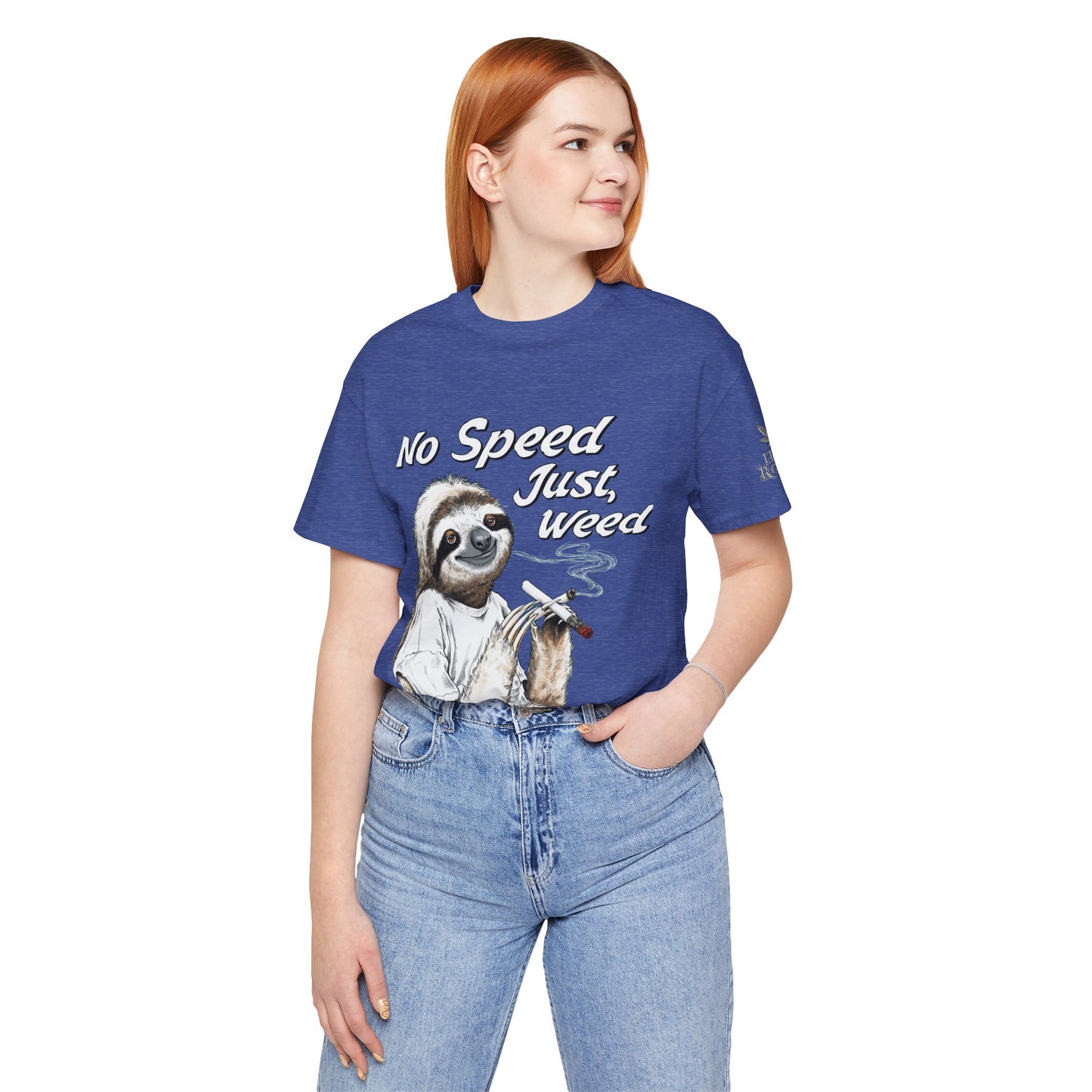 Slow Motion Tee - Premium Airlume Cotton Cannabis Culture Sloth Humor Art