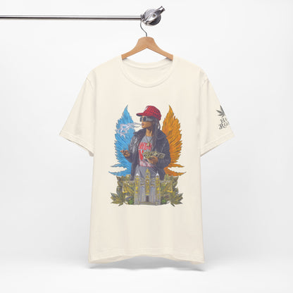 High Roller Golden Wings Money Cannabis T-Shirt - Premium 420 Hip-Hop Angel Street Culture Success Lifestyle Apparel