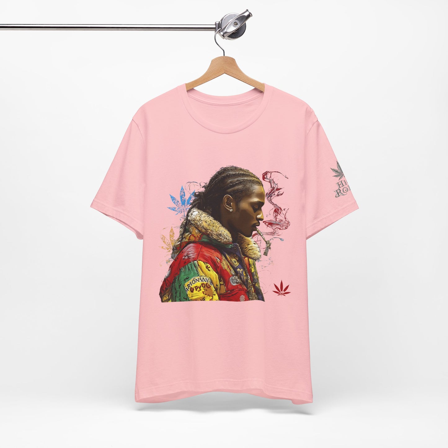 High Roller Profile Smoke Art Cannabis T-Shirt - Premium 420 Hip-Hop Portrait Street Culture Elevated Lifestyle Apparel