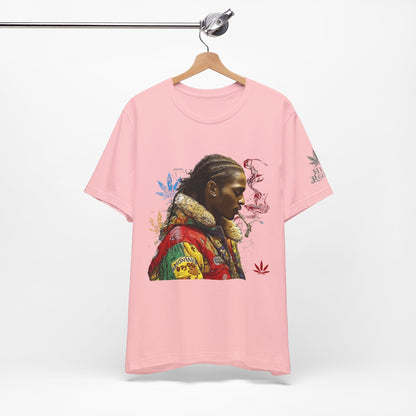 High Roller Profile Smoke Art Cannabis T-Shirt - Premium 420 Hip-Hop Portrait Street Culture Elevated Lifestyle Apparel