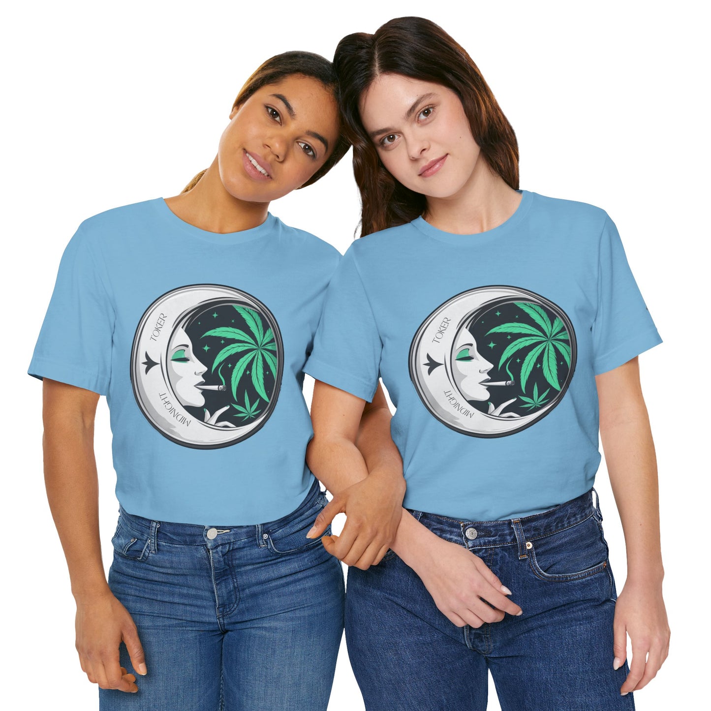 Toker Girl Coin Tee - Vintage Cannabis Portrait Art Design | High Roller