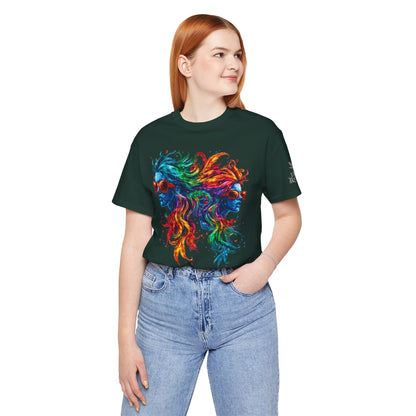 Spectrum Sisters T-Shirt - Premium Airlume Cotton Cannabis Rainbow Psychedelic Art Tee