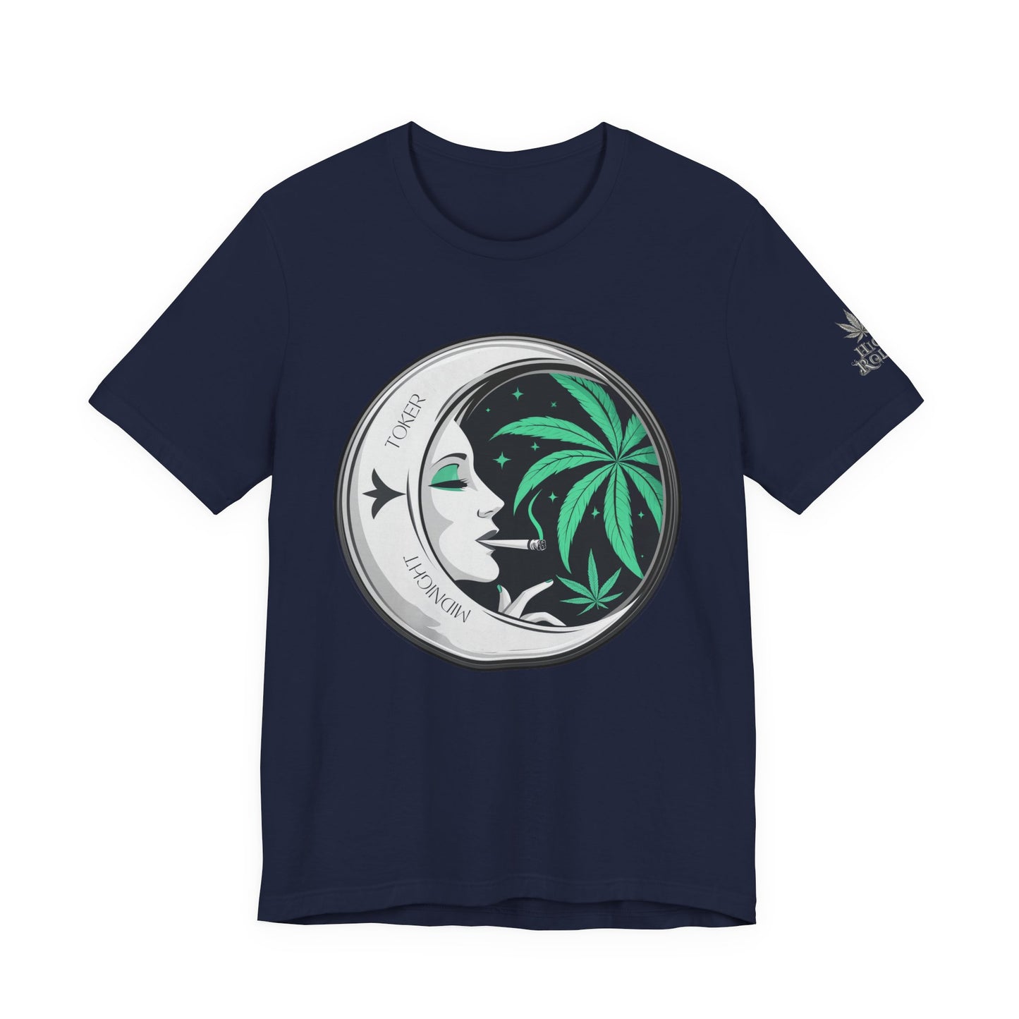 Toker Girl Coin Tee - Vintage Cannabis Portrait Art Design | High Roller