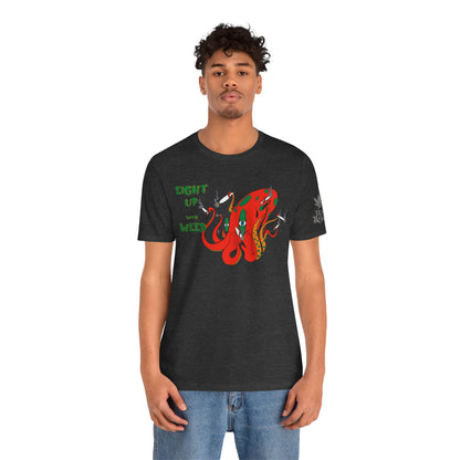 Eight Up Octopus Tee - Premium Airlume Cotton Cannabis Culture Streetwear