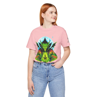 Mystic Dragon Guardian Cannabis Meditation T-Shirt - Premium Psychedelic 420 Apparel