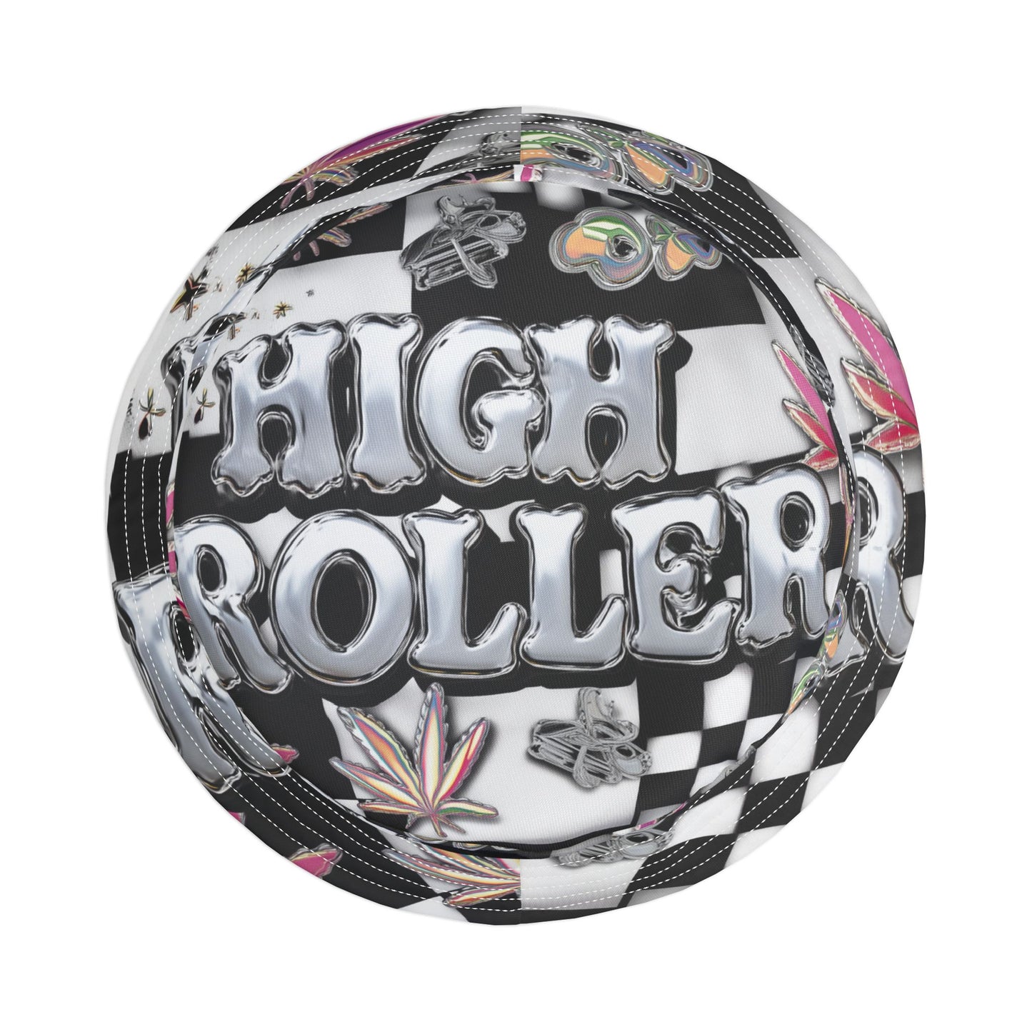 HIGH ROLLER Chrome Cyber Bucket Hat