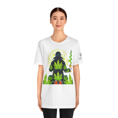 Luxury Gothic Cannabis Vampire T-Shirt - Premium Dark HIGH ROLLER Streetwear - Elevated Nocturnal 420 Fashion
