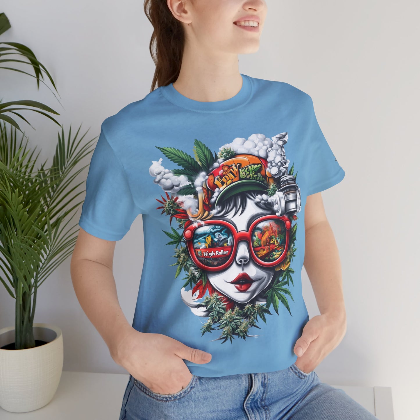 Vision Quest T-Shirt - Premium Airlume Cotton Cannabis Goddess Psychedelic Art Tee