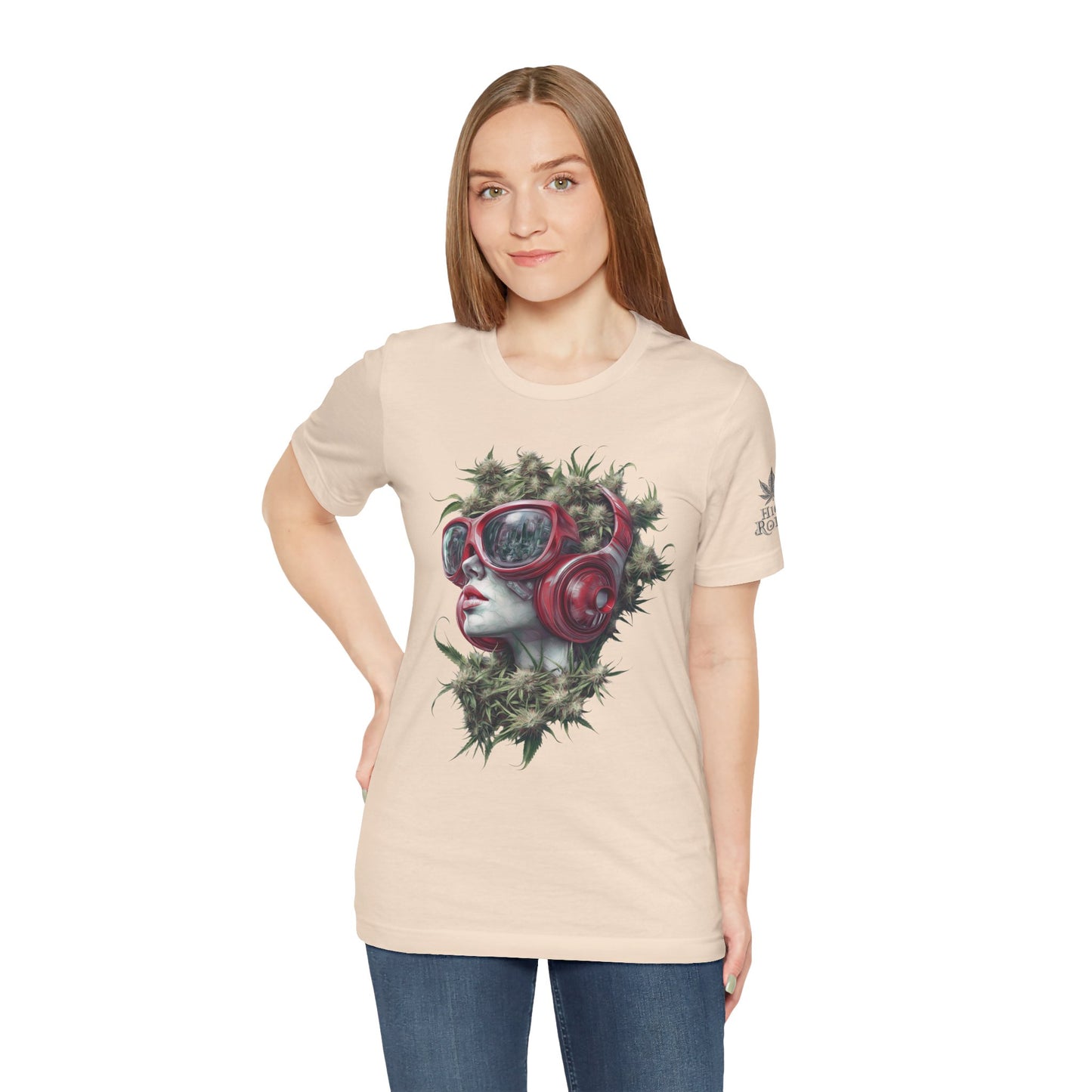 Vibes & Vision Tee - Premium Airlume Cotton Cannabis Culture Surreal Music Art