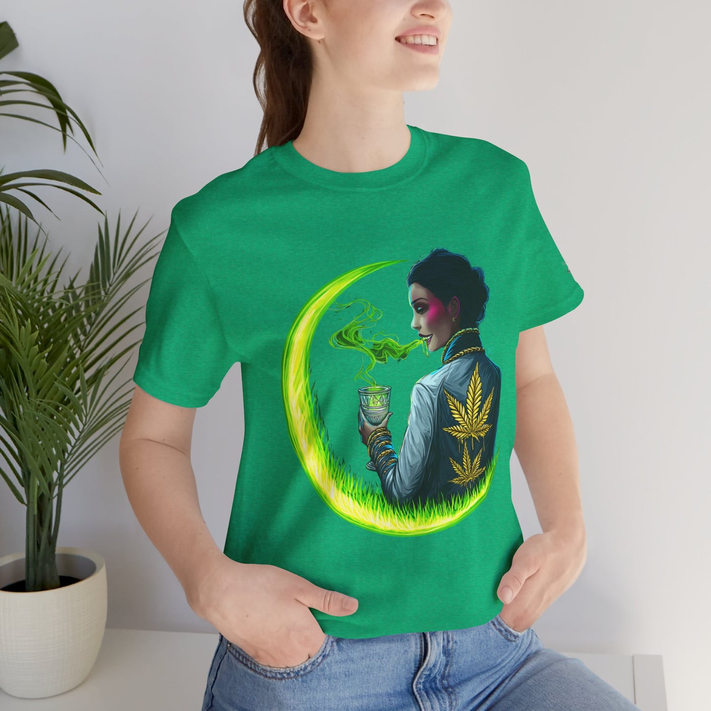 Cannabis Queen Commander T-Shirt - Premium Afrofuturistic 420 Lifestyle Apparel"