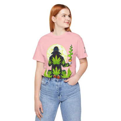 Luxury Gothic Cannabis Vampire T-Shirt - Premium Dark HIGH ROLLER Streetwear - Elevated Nocturnal 420 Fashion