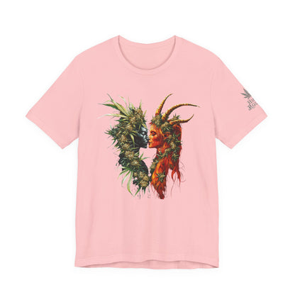 Sacred Union T-Shirt - Premium Airlume Cotton Cannabis Spirits Fantasy Art Tee