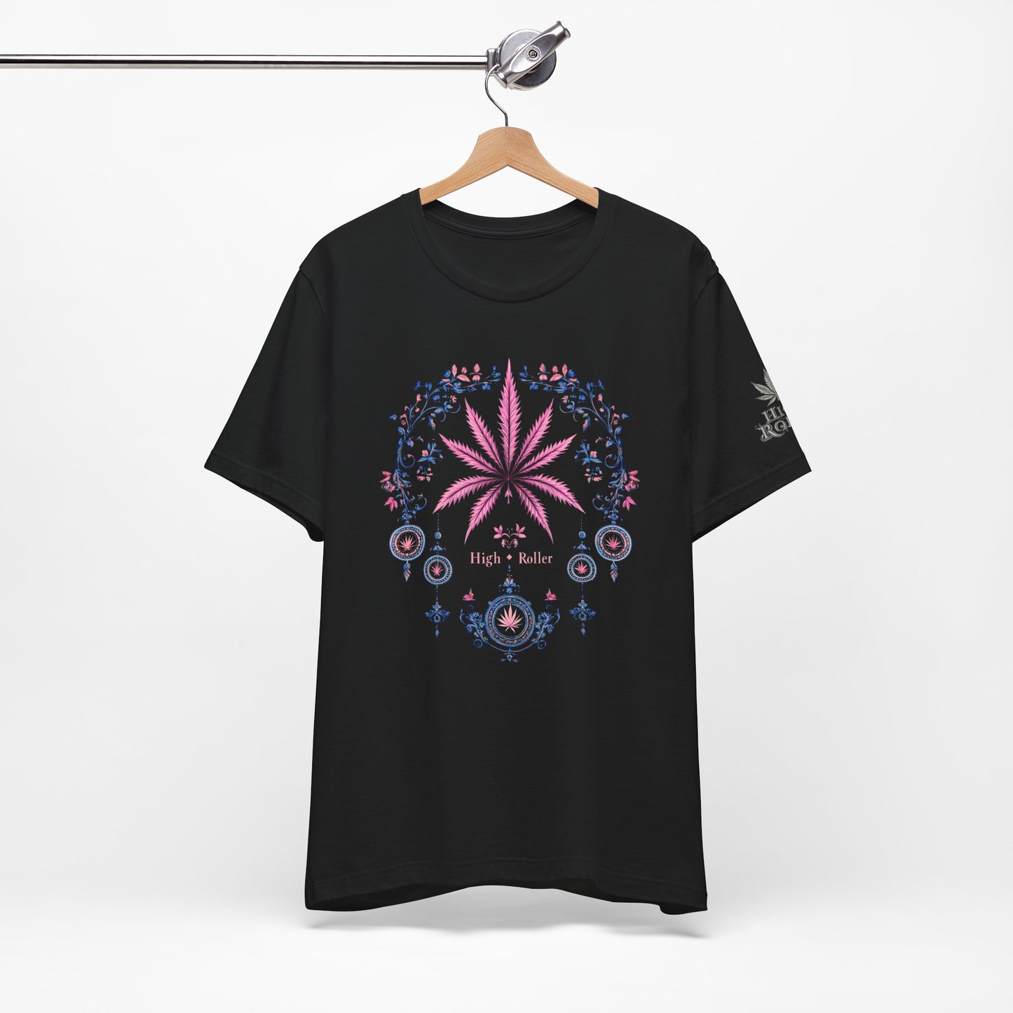 Bohemian Cannabis Mandala Tee - Floral Folk Art Design | High Roller