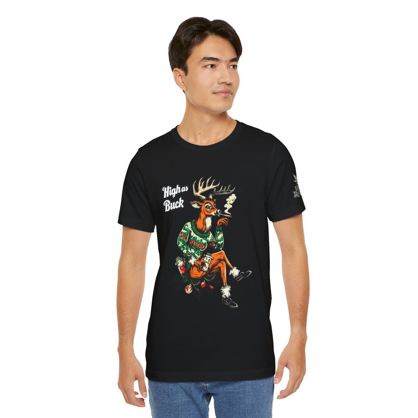 HIGH AS BUCK CHRISTMAS™ | PREMIUM HOLIDAY CANNABIS TEE