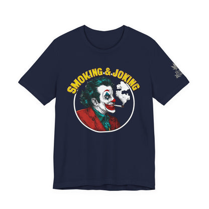 Smoking & Joking T-Shirt - Premium Airlume Cotton Cannabis Villain Pop Art Tee