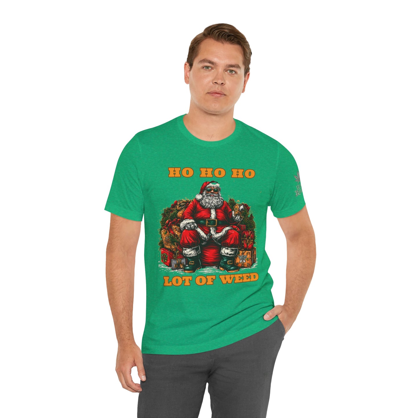 Ho Ho Ho Lot Of Weed Premium Cannabis Christmas T-Shirt