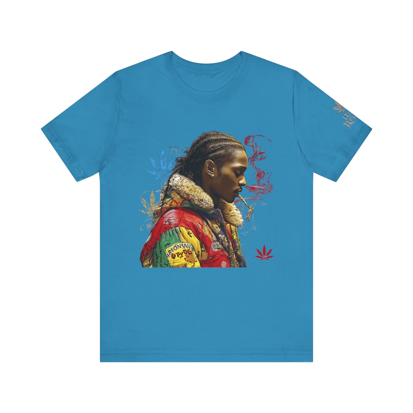 High Roller Profile Smoke Art Cannabis T-Shirt - Premium 420 Hip-Hop Portrait Street Culture Elevated Lifestyle Apparel