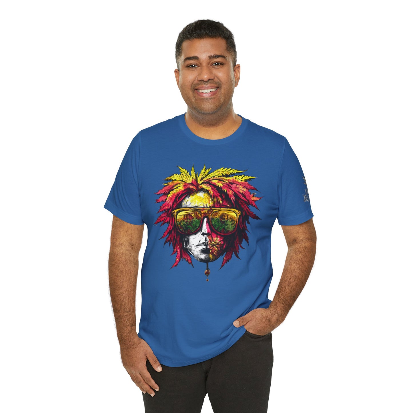 Rasta Cannabis Portrait Tee - Reggae Culture Art Design | High Roller