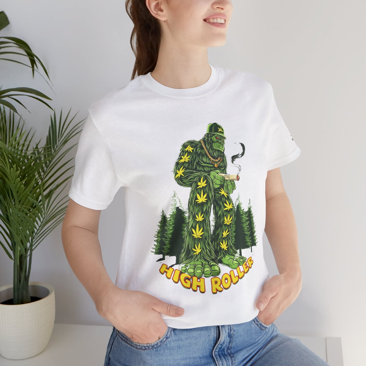 Cannabis Sasquatch Forest King T-Shirt - Premium Bigfoot 420 Lifestyle Apparel"