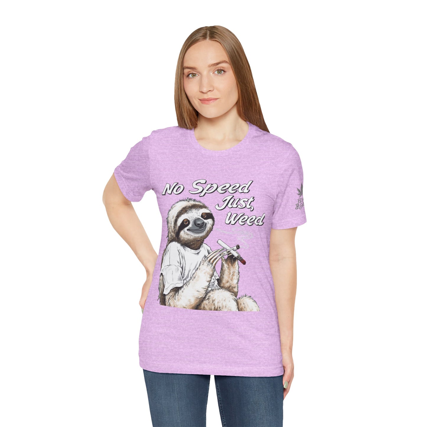 Slow Motion Tee - Premium Airlume Cotton Cannabis Culture Sloth Humor Art