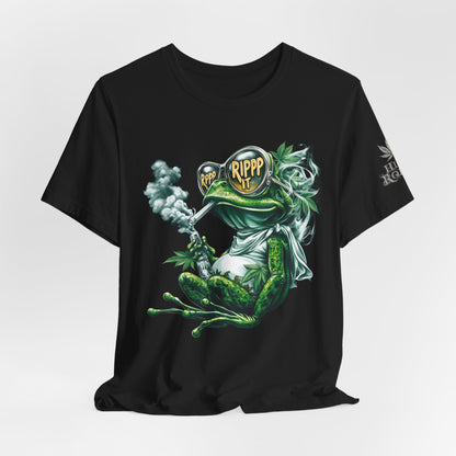 RIPPP IT Cosmic Frog Tee - Premium Airlume Cotton Cannabis Culture Streetwear