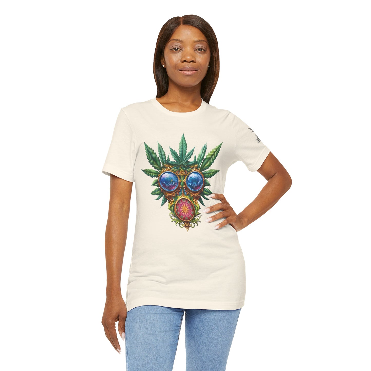 Third Eye Vision T-Shirt - Premium Airlume Cotton Cannabis Kaleidoscope Art Tee