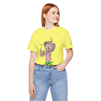 Smoking Hog Leg Pink Pig Tee - Premium Airlume Cotton Cannabis Culture Art