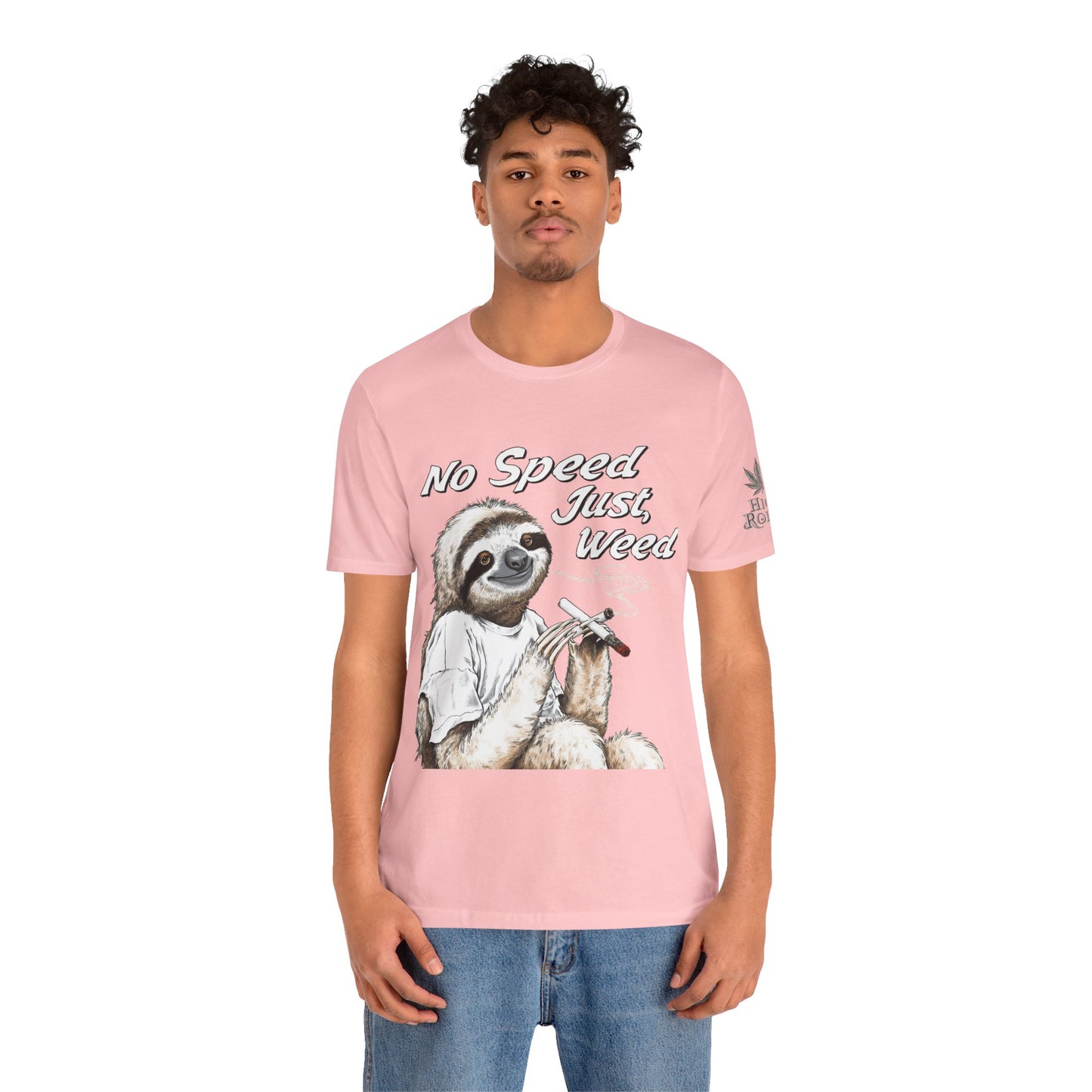 Slow Motion Tee - Premium Airlume Cotton Cannabis Culture Sloth Humor Art