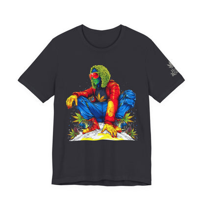 High Roller Rainbow Squat Cannabis T-Shirt - Premium 420 Psychedelic Street Art Colorful Lifestyle Statement Apparel"