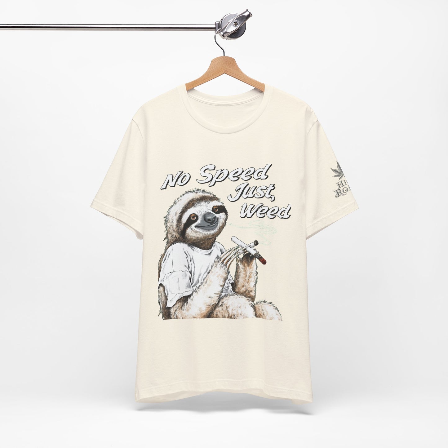 Slow Motion Tee - Premium Airlume Cotton Cannabis Culture Sloth Humor Art