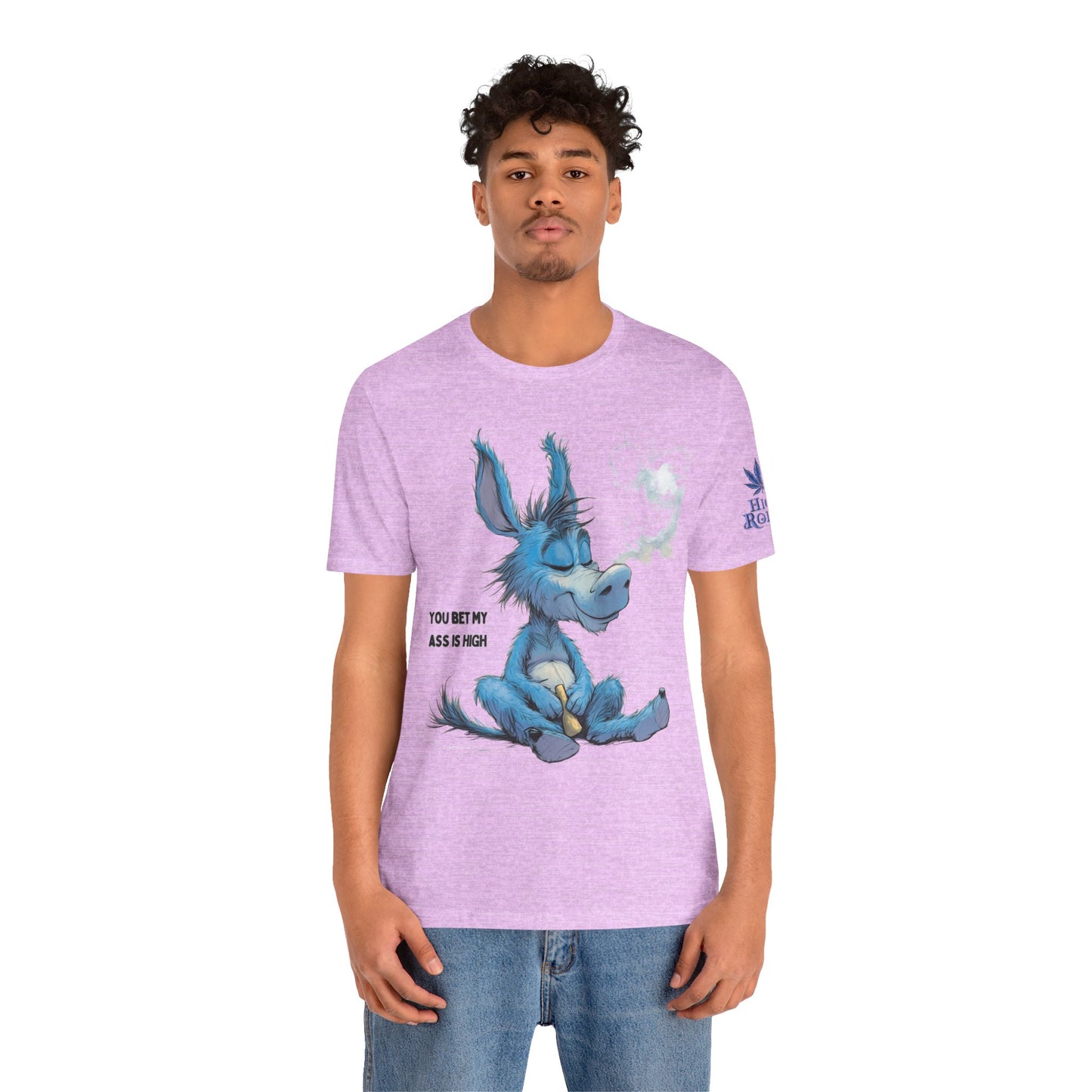 Blue Donkey Tee - Premium Airlume Cotton Cannabis Culture Humor Cartoon Art