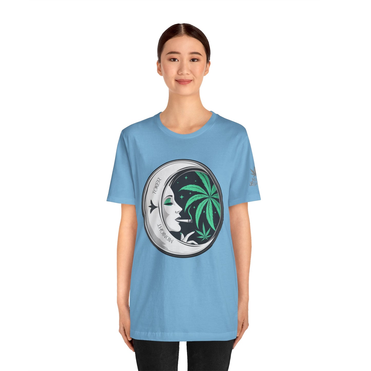 Toker Girl Coin Tee - Vintage Cannabis Portrait Art Design | High Roller