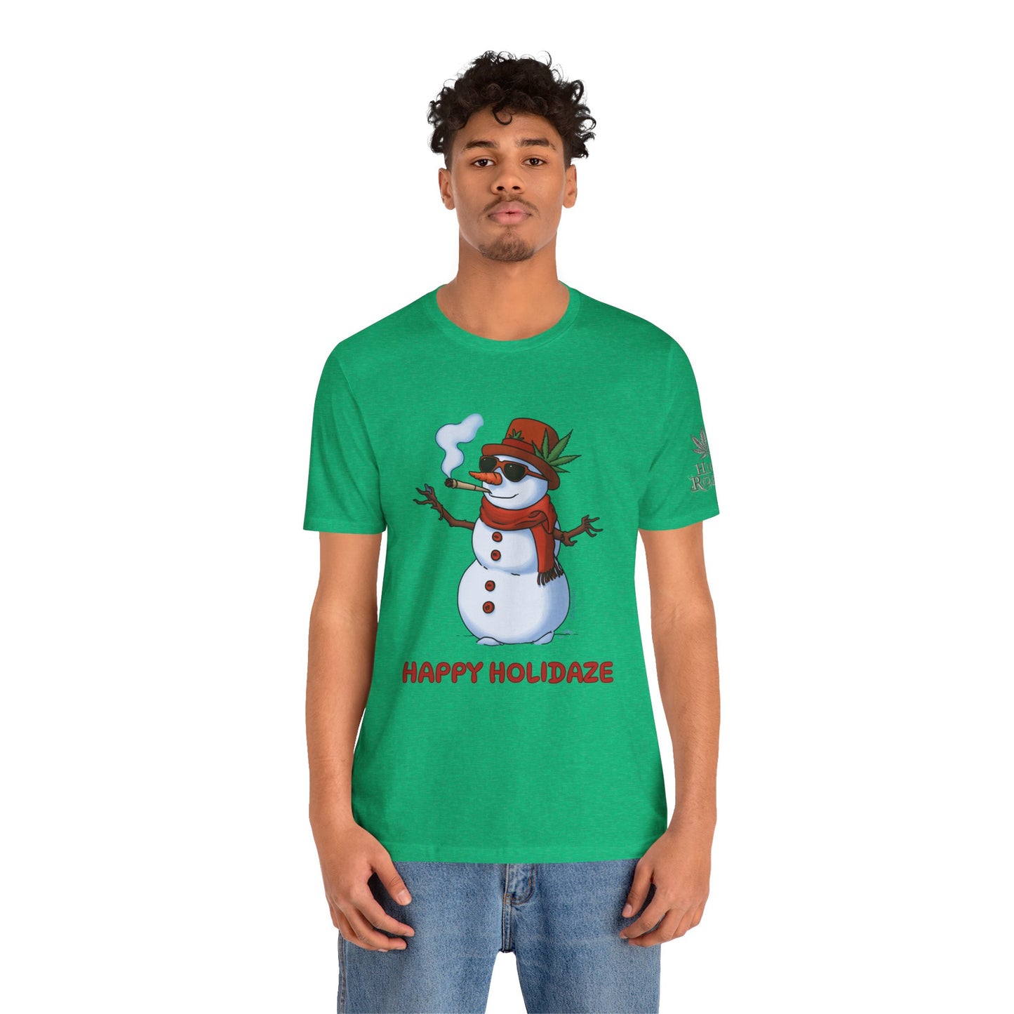 Happy Holidaze Premium Cannabis Christmas T-Shirt