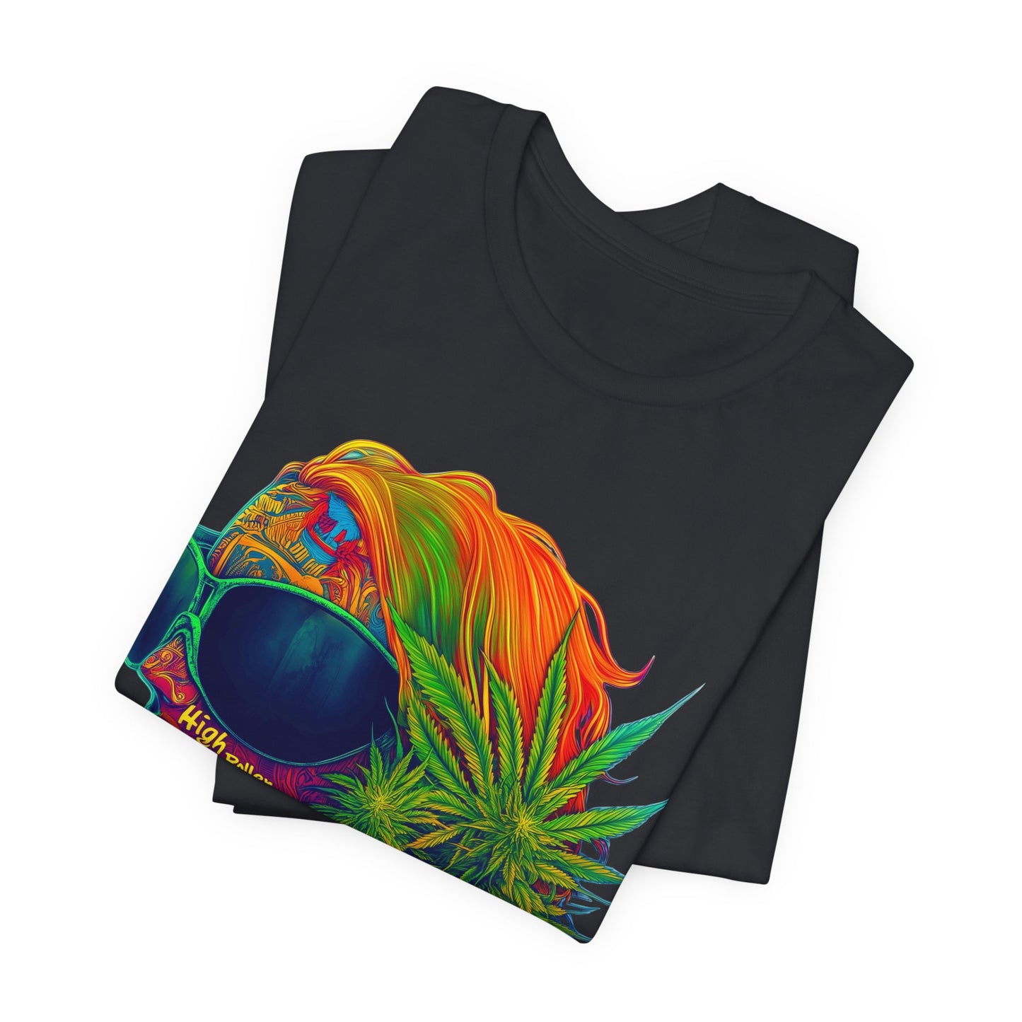 Neon Dreams Tee - Premium Airlume Cotton Cannabis Culture Psychedelic Profile Art