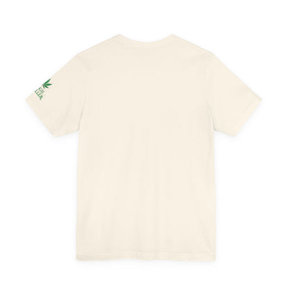 Cannabis Crest Wreath Tee - Botanical Elegance Art Design | High Roller