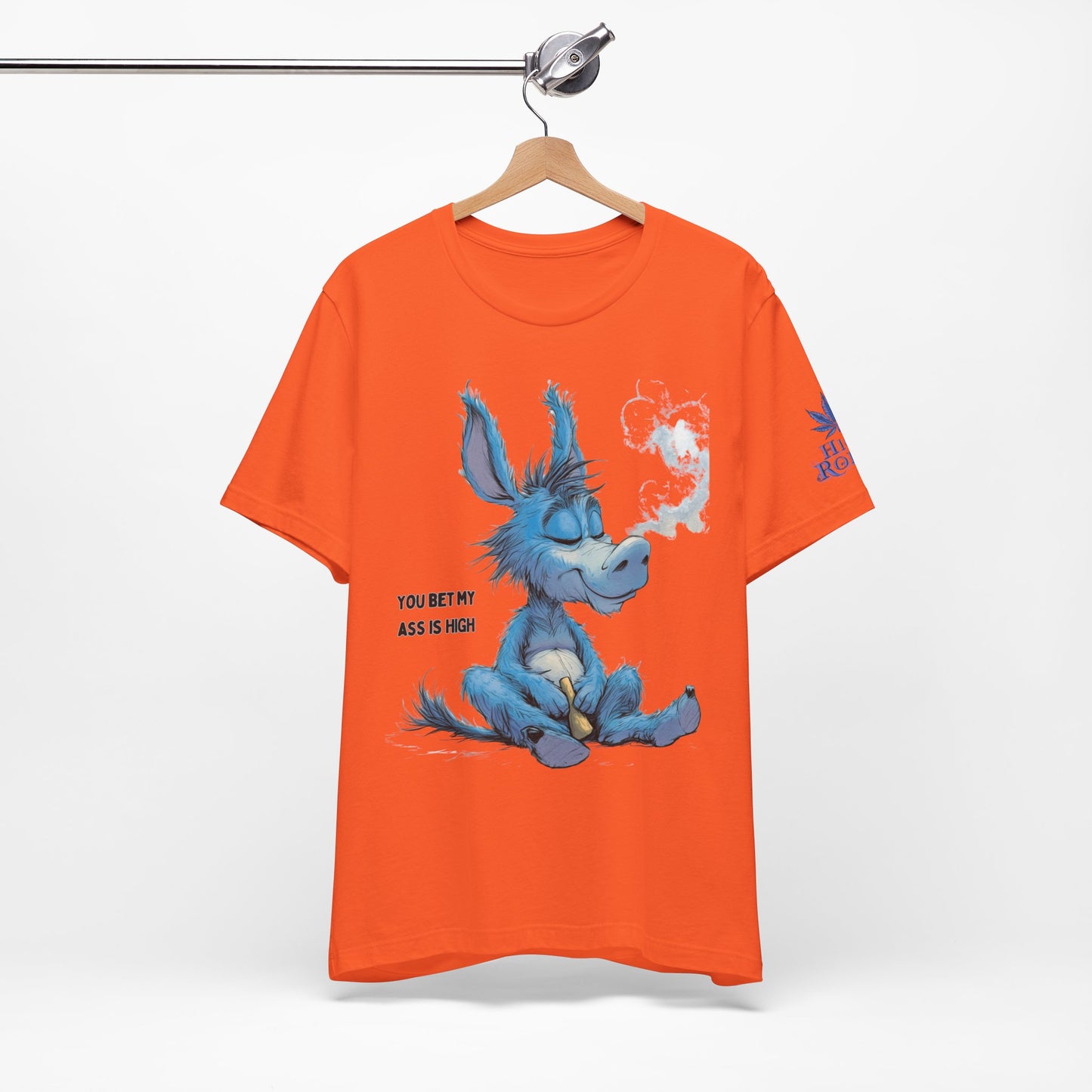 Blue Donkey Tee - Premium Airlume Cotton Cannabis Culture Humor Cartoon Art