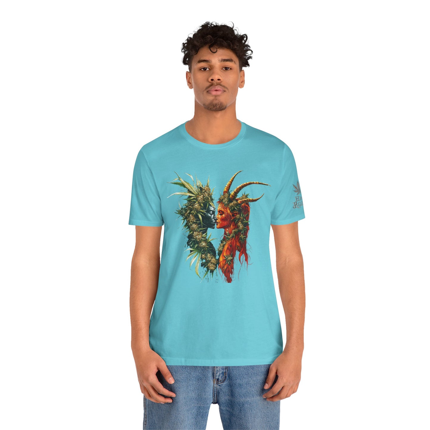 Sacred Union T-Shirt - Premium Airlume Cotton Cannabis Spirits Fantasy Art Tee