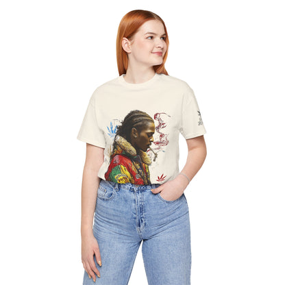 High Roller Profile Smoke Art Cannabis T-Shirt - Premium 420 Hip-Hop Portrait Street Culture Elevated Lifestyle Apparel