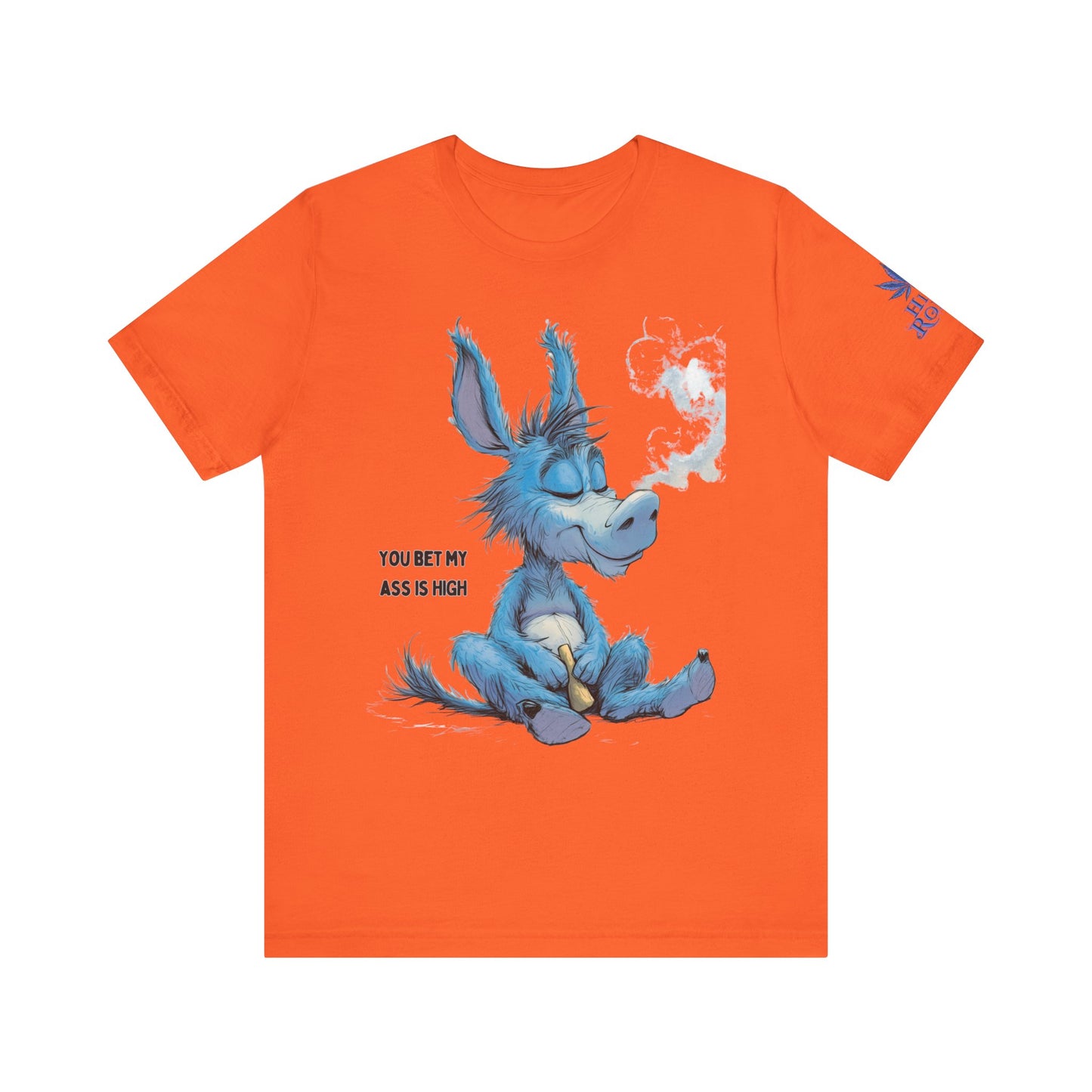 Blue Donkey Tee - Premium Airlume Cotton Cannabis Culture Humor Cartoon Art