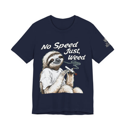 Slow Motion Tee - Premium Airlume Cotton Cannabis Culture Sloth Humor Art