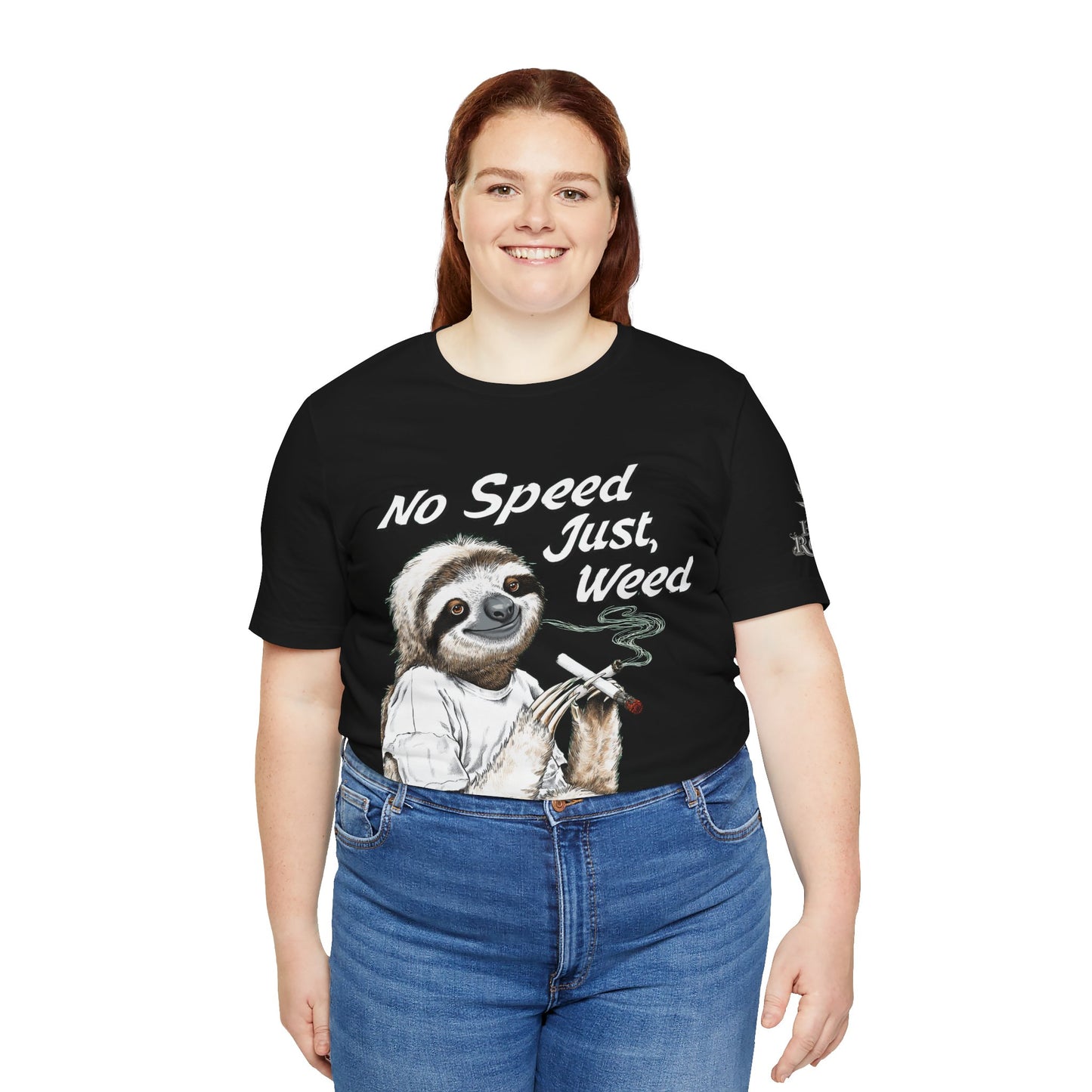 Slow Motion Tee - Premium Airlume Cotton Cannabis Culture Sloth Humor Art