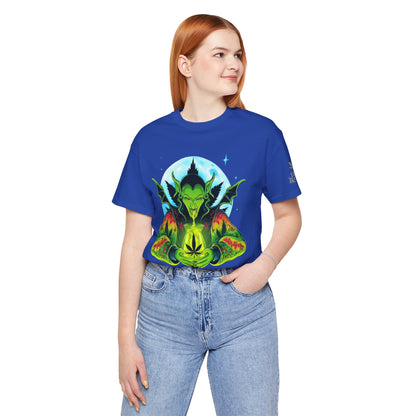 Mystic Dragon Guardian Cannabis Meditation T-Shirt - Premium Psychedelic 420 Apparel